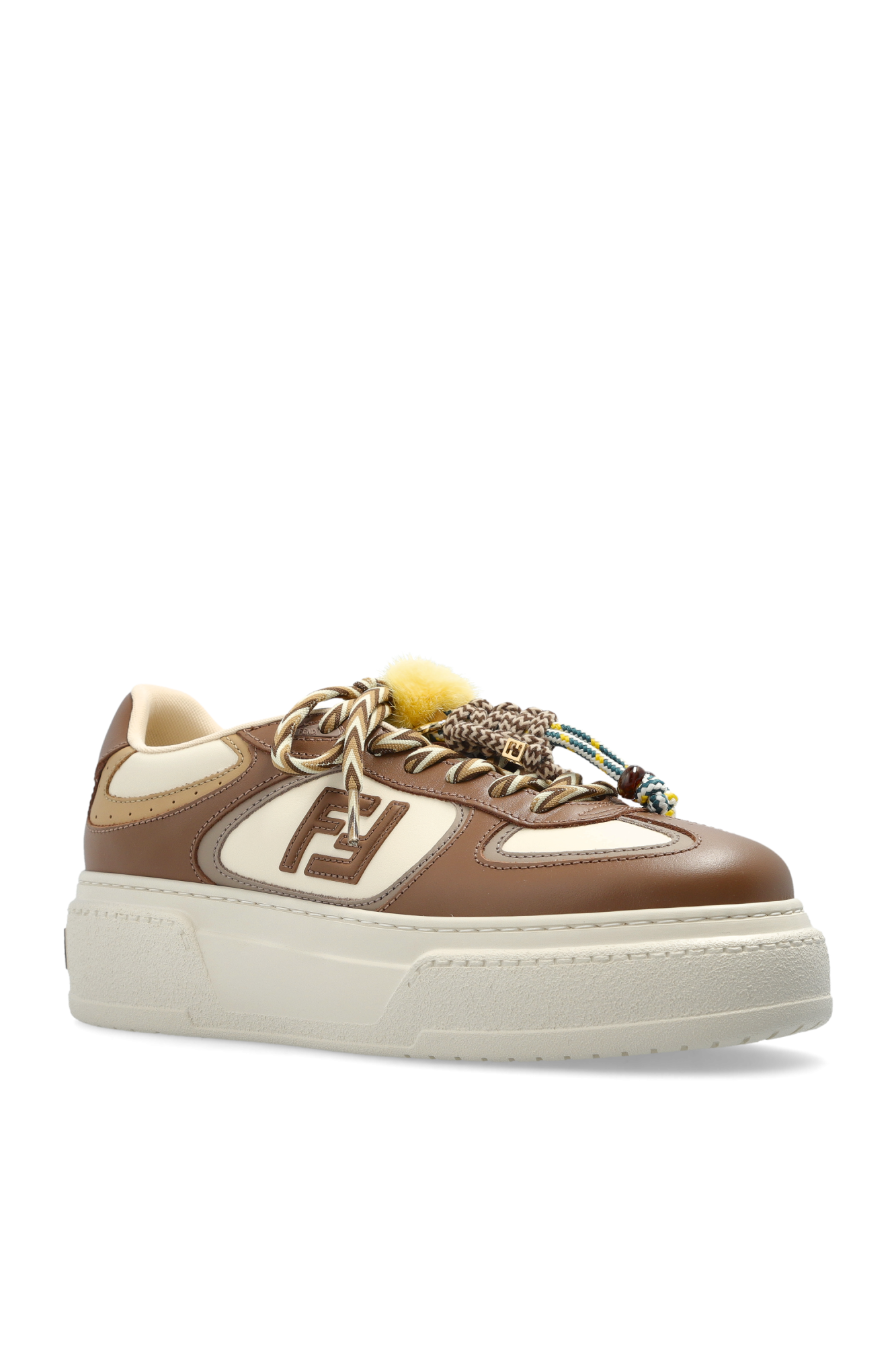Beige `Match` sports shoes on a platform Fendi - Vitkac Canada